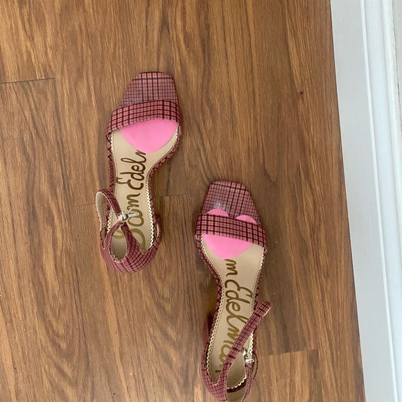 Sam Edelman Plaid Block Heels - Picture 3 of 3